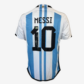 Lionel Messi Signed Argentina Football Shirt - 2022 World Cup Final Home